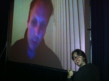  Forrest, backstage during a live skype 