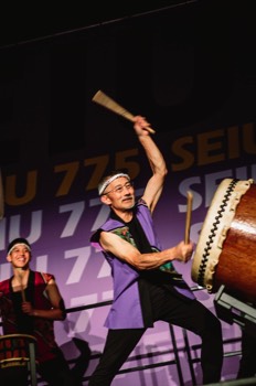  Taiko drummer performing at SEIU 775 Healthcare Convention 2016 