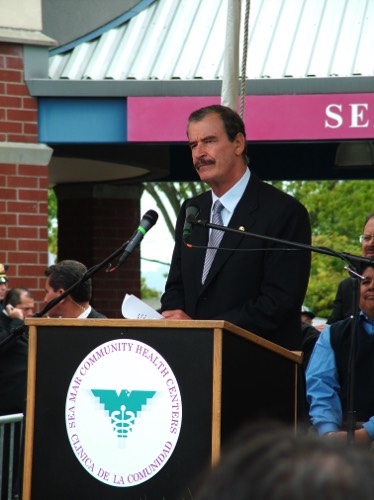 Vicente Fox at the Lectern